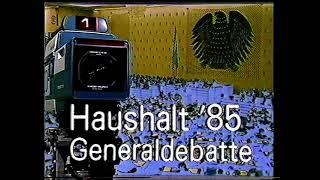 Vorspann Intro ZDF "Heute im Parlament" Haushalt 85 Generaldebatte