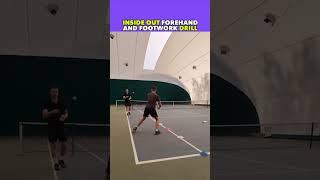 TRY THIS INSIDE OUT FOREHAND AND FOOTWORK DRILL #tennis #shorts