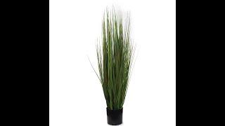 Artificial Grass Bush in Black Pot 24 Silk Fake Grass House Plant Indoor Outdoor Easily Add to More