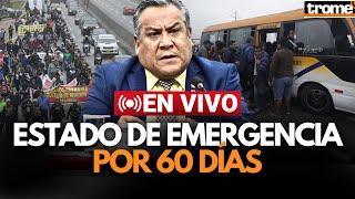 PARO DE TRANSPORTISTAS: Gobierno declara estado de emergencia en varios distritos de Lima y Callao