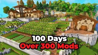 I Survived 100 DAYS Building the ULTIMATE Farm in Minecraft With 300 Mods