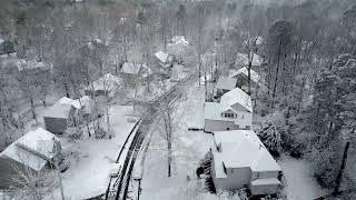 Snow Day in Richmond, Virginia From Above