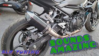 CHEAPEST EXHAUST FOR KAWASAKI Z400 COMPLETE DETAILED INSTALLATION by BLR TUNING