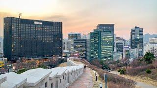 [4K] Walking on the Film location of Netflix drama Itaewon Class Seoul Namsan Tower 이태원클라쓰 촬영지 일몰 걷기