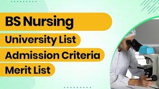 BS Nursing Scope In Pakistan- BS Nursing Admission 2022