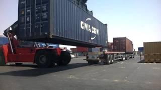 container loading on truck