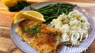 Baked Cod Fish In the Oven - How to make this 3 Ingredient Cod Fish Dinner