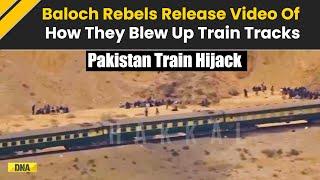 Pakistan Train Hijack: Video Shows Baloch Militants Blasted Tracks, Hijacked Jaffar Express Train