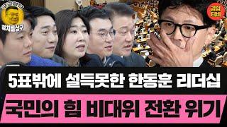 5표밖에 설득못한 한동훈 & 85명의 민심외면 국힘의원들! (20241214 토요일 클립) 김남국 전예현 신용한 배태준 최형진