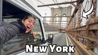 WE ARRIVED IN NEW YORK BY DRIVING  BUT THEY GAVE US A FINE