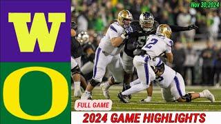 Washington Huskies Vs #1 Oregon Ducks [WEEK 14] FULL GAME Nov 30,2024 Men's College Football TODAY