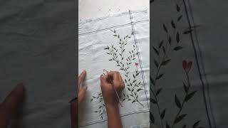 Handpainting on Handkerchief.... #shorts #paintingonclothes #youtube #easy #fabricpainting