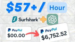 Make +$57 (Again & Again) • ChatGPT + Surfshark VPN Affiliate Program • Make Money With ChatGPT