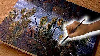 How to Paint a Charming Walterfall/ Acrylic Painting Landscape step by step on canvas