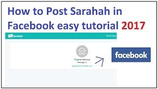 sarahah facebook post tutorial