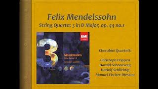 Mendelssohn, String Quartet  3, op. 44, 1 - Video Score - Cherubini Quartett