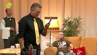 Moderator und Comedy Zauberer Frank Katzmarek bei der goldenen Gniechel Show