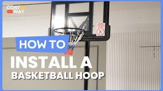 How to Install the Portable Basketball Hoop with 5-Level Height Adjustable | SP37879 #costway #howto