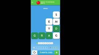 WordBrain 2 Back to School Event Day 12 September 1 2021 Answers