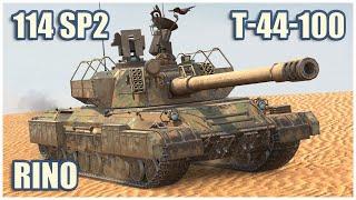 114 SP2, Rinoceronte & T-44-100 • WoT Blitz Gameplay