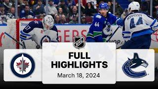 NHL Highlights | Jets vs. Canucks | March 18, 2025