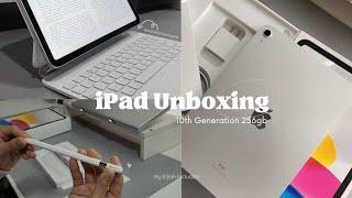 iPad 10th generation unboxing [256GB silver]  apple pencil  [usb-c 2023]  magic keyboard goojodoq