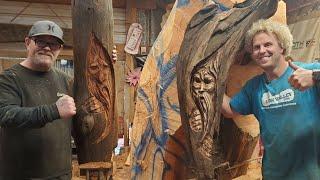 Learning Chainsaw Carving Techniques From a Pro "Ryan Cook"