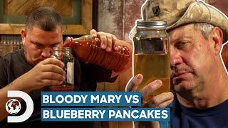 Blueberry Pancake Moonshine VS Sweet Pea Rum Bloody Mary! | Moonshiners: Master Distiller