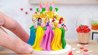 Tiny Cooking | Wonderful Miniature Disney Princess Cake Decorating | Best Miniature Cake With You