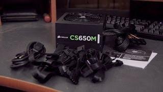 Corsair CS650M 650 Watt PSU Unboxing & Overview