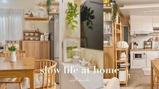 Slow and cozy days at home  | Small kitchen upgrade, Muji haul, Pantry restock 