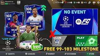 NO UCL EVENT GLITCH!! 105 OVR UCL LIVE OVR , FREE 99-103 OVR ICON & REDEEM CODE FC MOBILE 25!