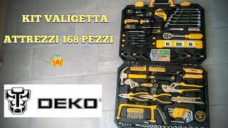 VALIGETTA PORTA UTENSILI DA 168 PEZZI  KIT ATTREZZI DEKO TOOLS | ALL IN ONE MULTI TOOL KIT