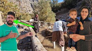 Washing the fish pond by: Arman Razieh and orphaned children: Arad, Seifullah. Darya