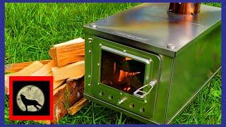 Titanium Hot Tent Woodstove Assembly and First Burn - 3W Tent Wood Stove from Wild Wild West