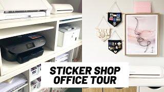 Sticker shop office tour | behind the scenes | LaurasStickerCo | Planner sticker shop owner