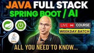 Java Full Stack Spring Boot AI Live Course Details