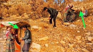 Kayvan, a man with a big heart: Helping Zahra and her child in the stone hut