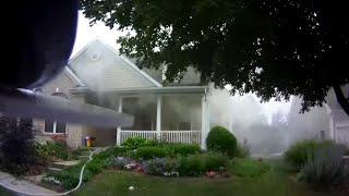 Truck 50 Assists 54 on Working Basement Fire *Helmet Cam*