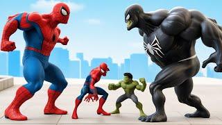 TEAM SUPERHERO RESCUE FAMILY SPIDERMAN vs FAMILY HULK, SUPER-GIRL, VENOM | LIVE ACTION STORY #5