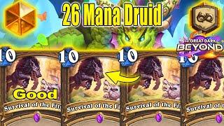 X4 10 Mana Spells in 1 GAME 26 Mana Druid 14.0 Deck At The Great Dark Beyond Mini-Set | Hearthstone