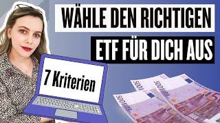 Top 7 Kriterien bei der ETF Auswahl | Den passenden ETF finden!