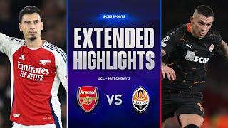 Arsenal vs. Shakhtar Donetsk: Extended Highlights | UCL League Phase MD 3 | CBS Sports Golazo