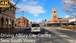 Driving In Albury City Centre | New South Wales Australia | 4K UHD