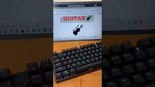GUITAR  MS Word Symbol Shortcut Key #shorts #asmr #computer #guitar