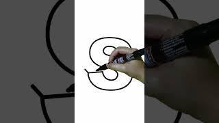 HOW TO DRAW 3D LETTER S