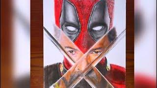 Deadpool & wolverine hard pencil drawing @Arun.fantasric.gameplay