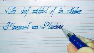 Beautiful cursive style English handwriting ️.How to improve your handwriting