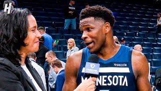 Anthony Edwards talks BIG WIN vs OKC Thunder, Postgame Interview