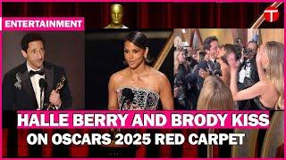 Halle Berry & Adrien Brody’s Shocking Kiss on the Oscars 2025 Red Carpet!